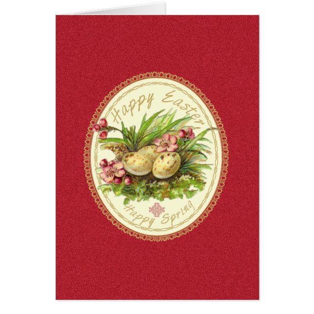 Glad påsk - gratulationskort hälsningskort (Framsidan)