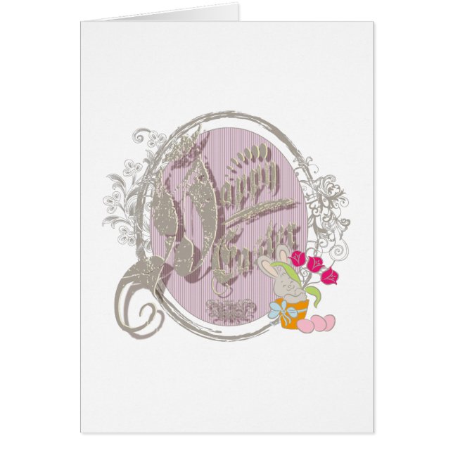 Glad påsk - gratulationskort hälsningskort (Framsidan)