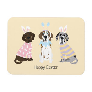 Glad påsk Great dane Hundar Magnet