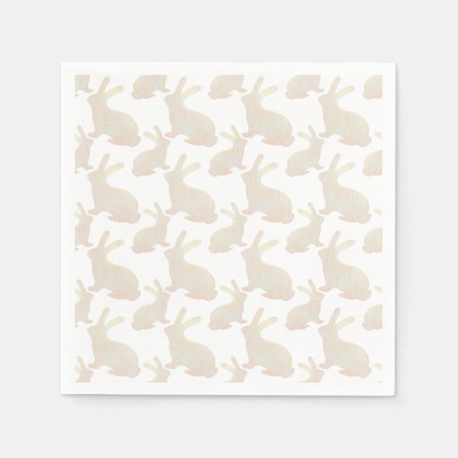 Glad påsk - Guld Bunnys mönster Pappersservett (Framsidan)