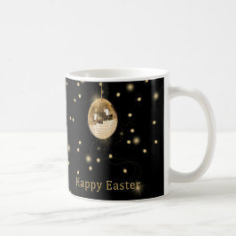 Glad påsk Guld Disco Boll Kaffemugg