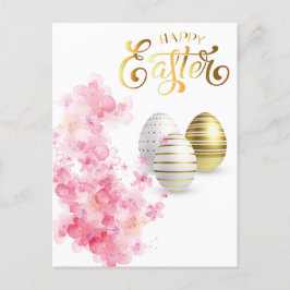 Glad påsk Guld Eggs Personalize Vykort