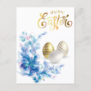 Glad påsk Guld Eggs Personalize Vykort
