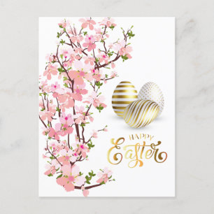 Glad påsk Guld Eggs Personalize Vykort