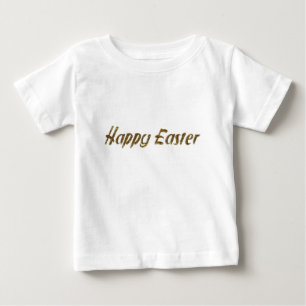 Glad påsk Guld Glitter Stil Typografi Elegant T-shirt