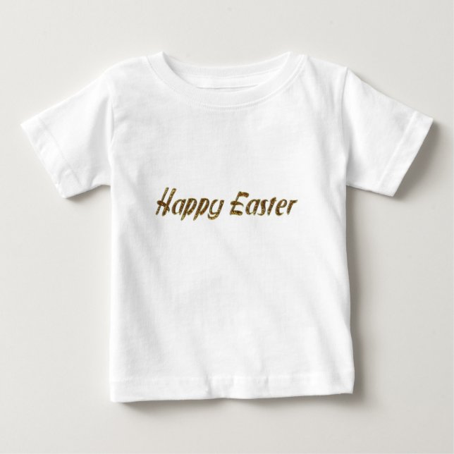 Glad påsk Guld Glitter Stil Typografi Elegant Tröja (Framsida)
