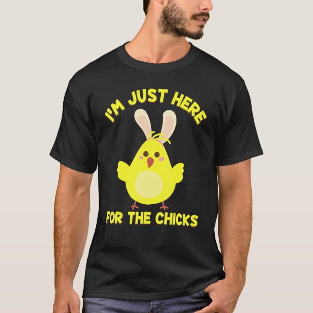 Glad påsk Gult Chick Påsk Firande T Shirt (Framsida)