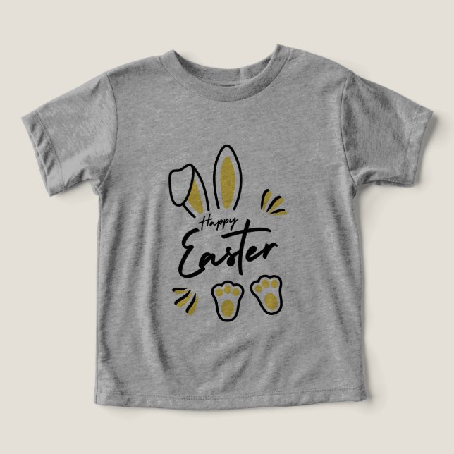 Glad påsk gult t shirt (Design Framsida)