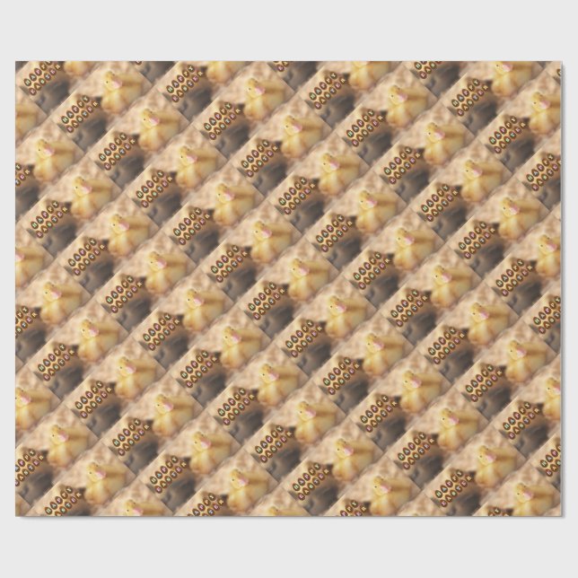 Glad påsk Hälsning från Cute Duckling Presentpapper (Platt)