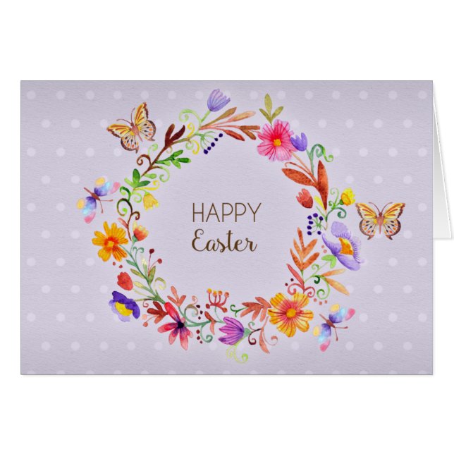 Glad påsk hälsningskort (Framsidan Horizontal)