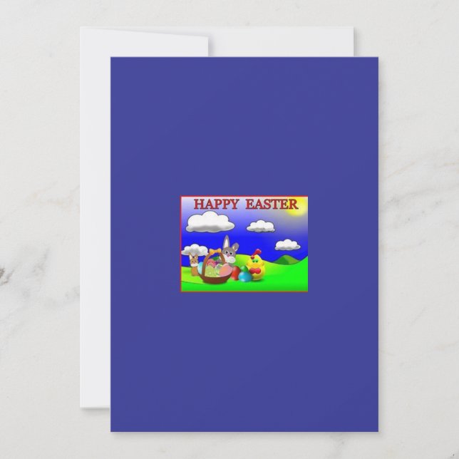 Glad påsk-hälsningskort julkort (Framsida)