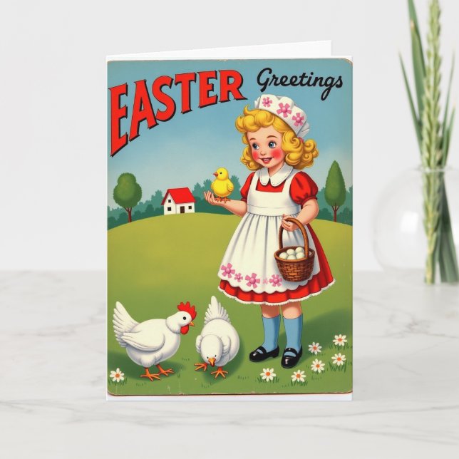 Glad Påsk Hälsningskort Kort (Framsida)