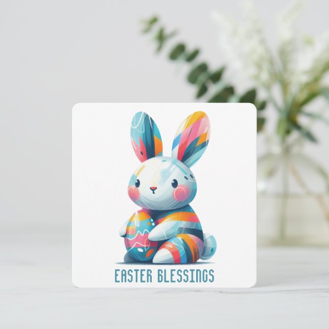 Glad påsk-hälsningskort tack kort (Stående Fram)