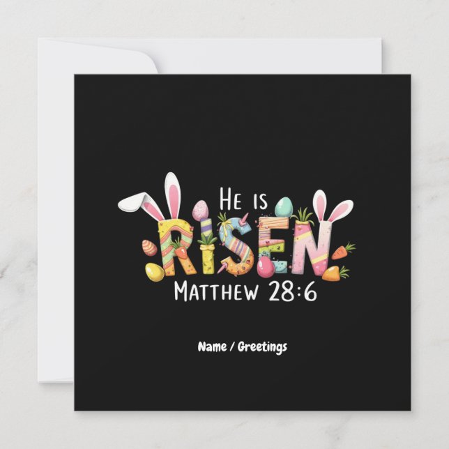 Glad påsk! Han är känd för Jesus Kristus Inbjudningar (Framsida)