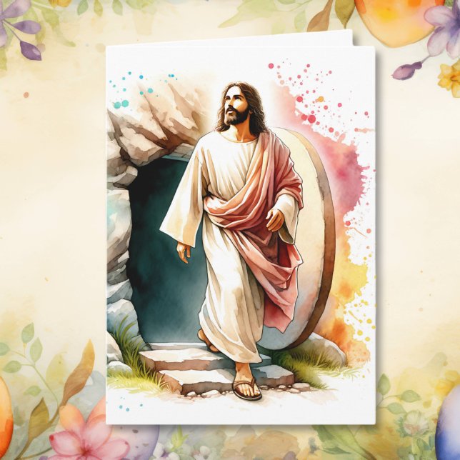 Glad påsk | Han är Risen Jesus Kort (Skapare uppladdad)