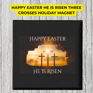 Glad påsk Han är Risen Tre Kor Helgdag Magnet