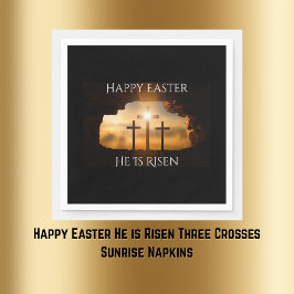 Glad påsk Han är Risen Tre Kor Helgdag Pappersservett