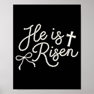 Glad påsk han är uppstånden pärl Jesus kristenGlad Poster
