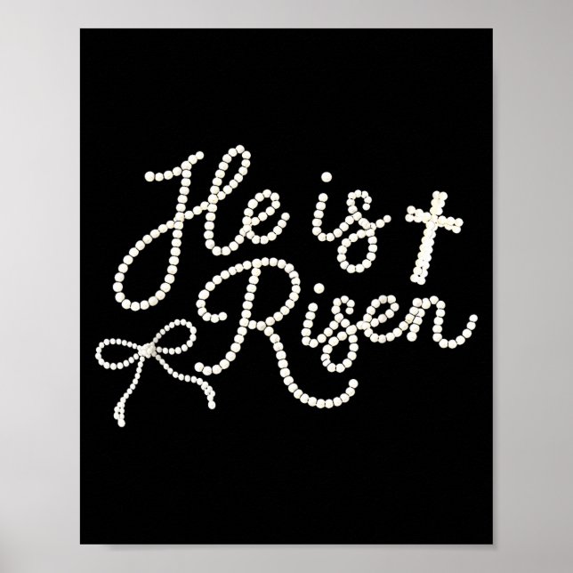 Glad påsk han är uppstånden pärl Jesus kristenGlad Poster (Framsidan)