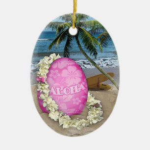glad påsk Hawaiian Stil Julgransprydnad Keramik