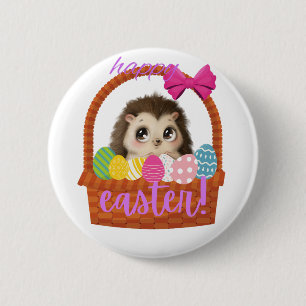 Glad påsk Hedgehog Button Knapp