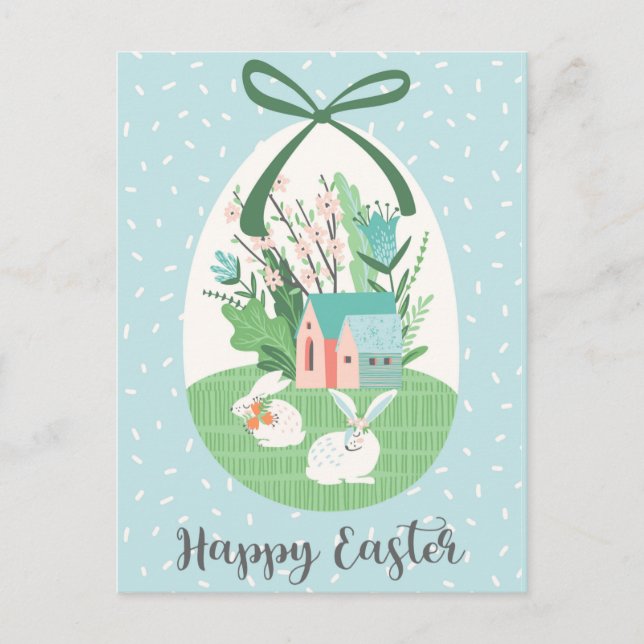 Glad påsk helg vykort (Framsida)