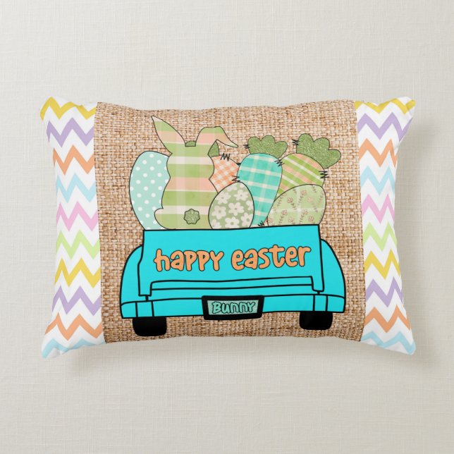 Glad påsk Hemmadekan dekorativ kudde (Framsidan)