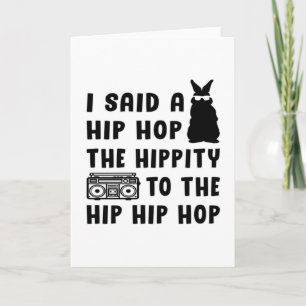 Glad påsk Hip Hop Kanin Påsk Roligt Presentidé Kort