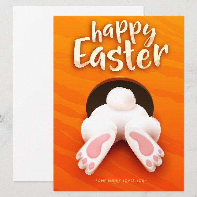 Glad Påsk Högtidskort Julkort (Fram/baksida)