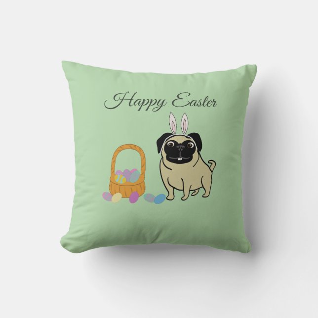 Glad påsk, hund kudde (Framsida)