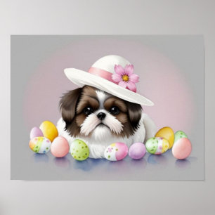 Glad påsk Hund Poster