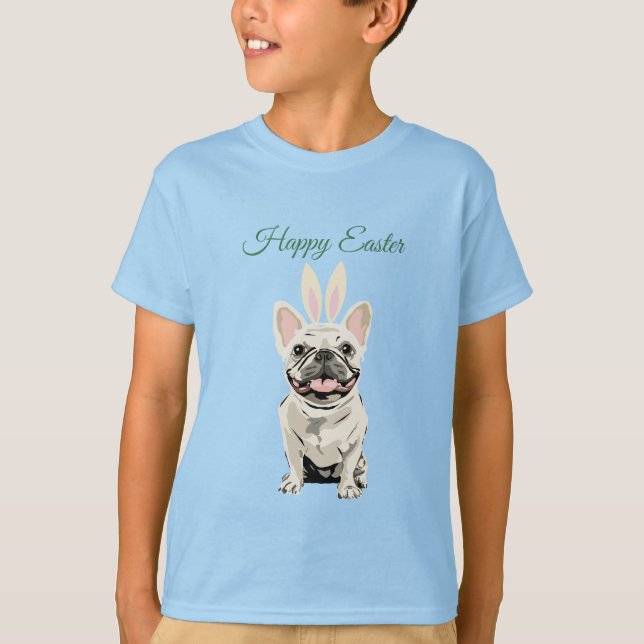 Glad påsk, hund t shirt (Framsida)