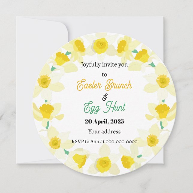 Glad påsk. Inbjudan (Framsida)