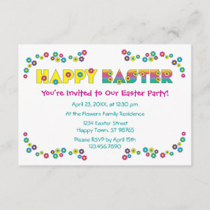 Glad påsk inbjudningar