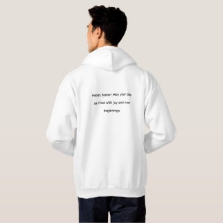 Glad påsk Inspirerande Citat Vit Tröja Hoodie