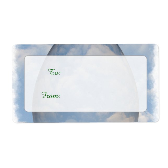 Glad påsk - Insynsvänligt Påskägg i Himlar Fraktsedel (Framsidan)