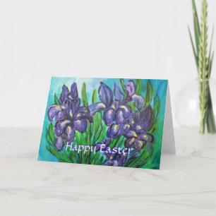 Glad påsk Iris Flowers Anpassningsbar Greeting Car Helgkort