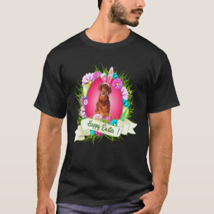Glad påsk Irish Setter Wearing Bunny Ear Eggs C T Shirt