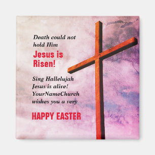 GLAD PÅSK Jesus är Risen CHURCH Magnet