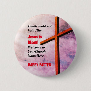 GLAD PÅSK Jesus är Risen Knapp