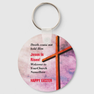 GLAD PÅSK Jesus är Risen Nyckelring