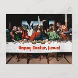 Glad påsk, Jesus! Funny Påsk-vykort Helg Vykort