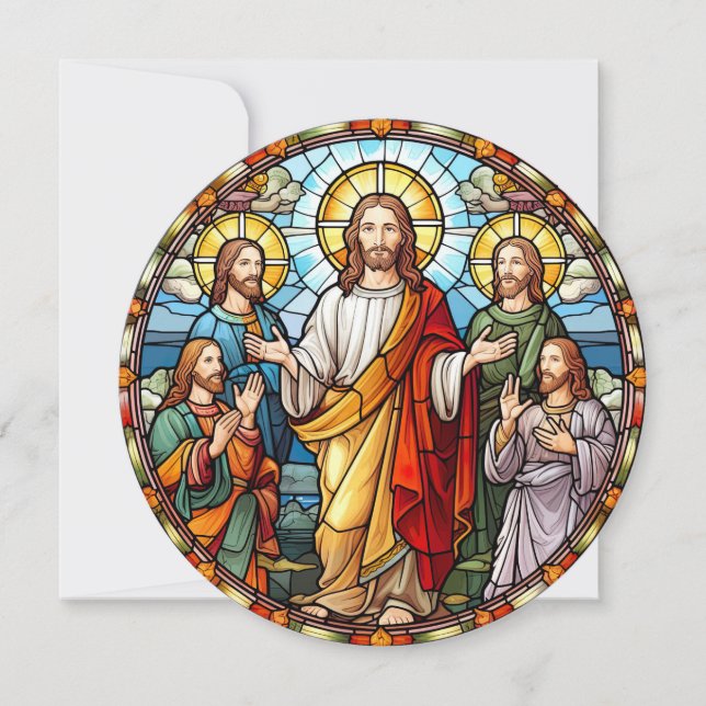 Glad påsk Jesus Kristus lärjungar kort (Framsida)