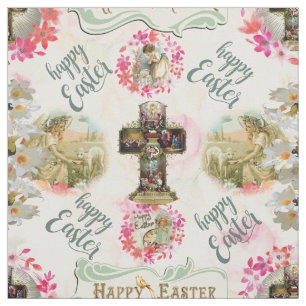 Glad påsk Jesus Resureccion Angel Wreaths Tyg