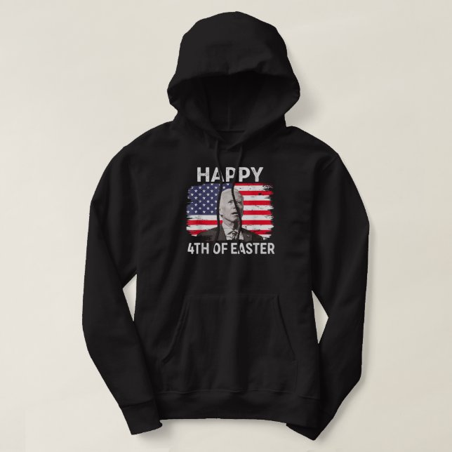 Glad påsk Joe Biden 4:e juli, minnesceremoni Indep Hoodie (Design framsida)