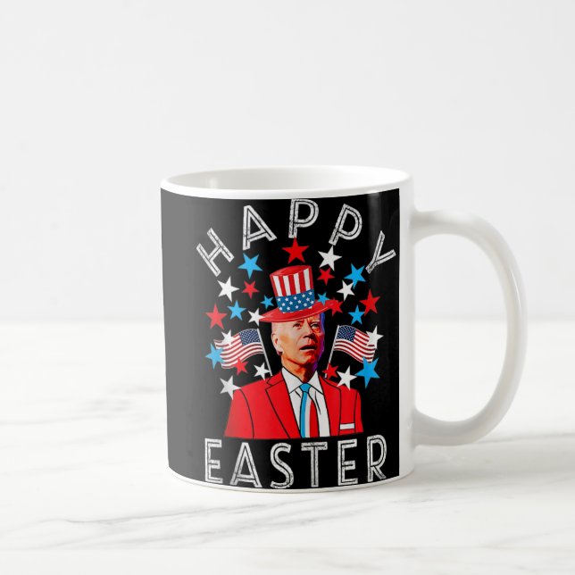 Glad påsk Joe Biden 4:e juli, minnesceremoni Indep Kaffemugg (Höger)