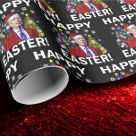 Glad påsk Joe Biden Presentpapper<br><div class="desc">Glad påsk Joe Biden,  Lustigt konfunderad Joe Biden Julwrapping Papper</div>
