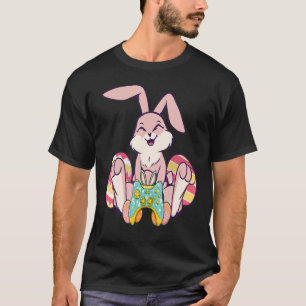 Glad påsk Joystick Bunny Ear Gaming Kids Boys T Shirt