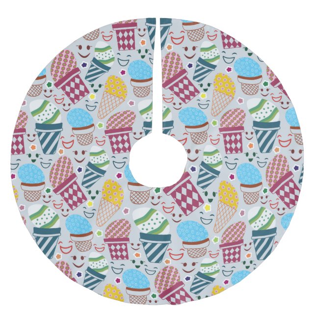 Glad påsk julgransmatta borstad polyester (Framsidan)