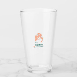 Glad påsk – Kanin & Ägg Blommig Design Glaskopp